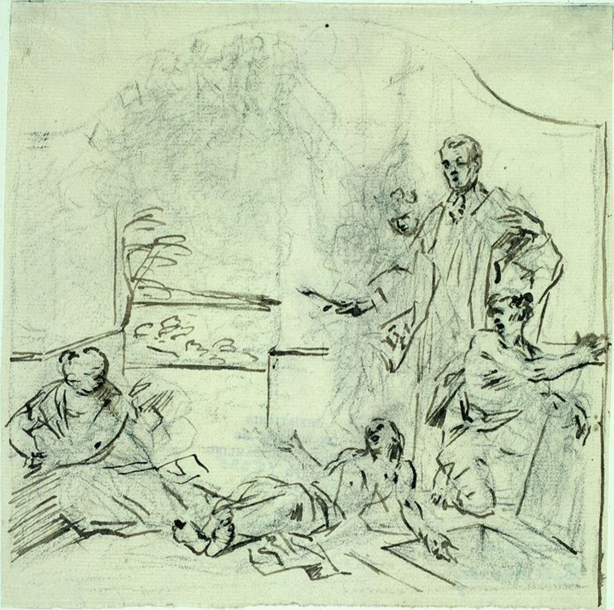 Lasarus' oppvekkelse [Tegning]