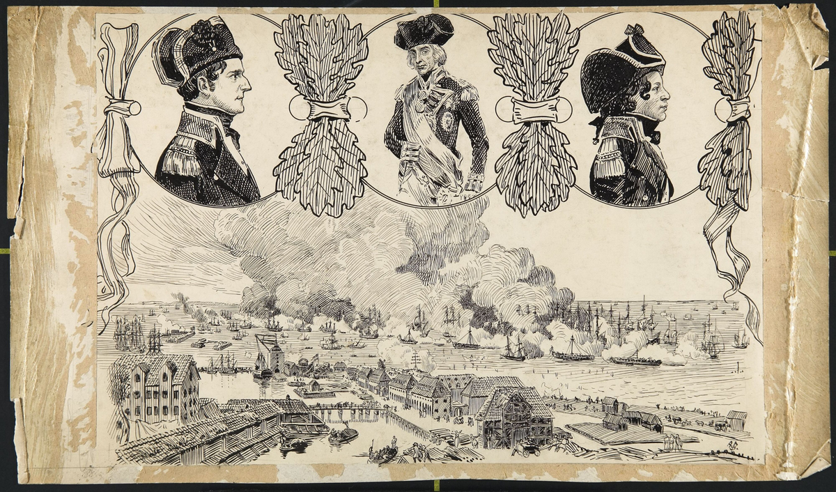 Slaget på Københavns red i 1801 [Tegning]
