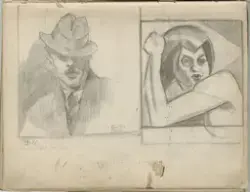 Alfred Barclay Müller; kvinneakt [Tegning]