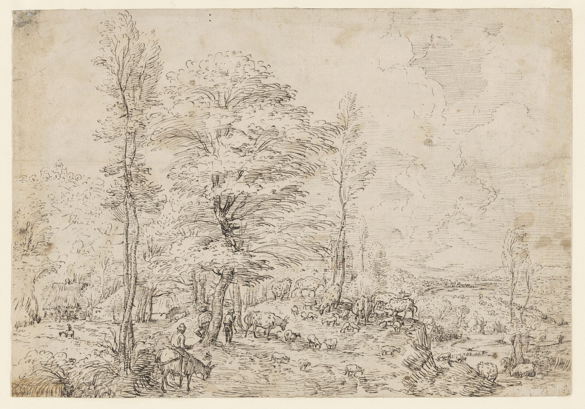 Pastoral Landscape [Tegning]