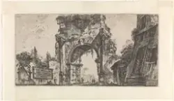 Drusus-buen ved Porta San Sebastiano [Grafikk]