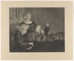 Edvard og Nina Grieg ved flygelet  [Grafikk]