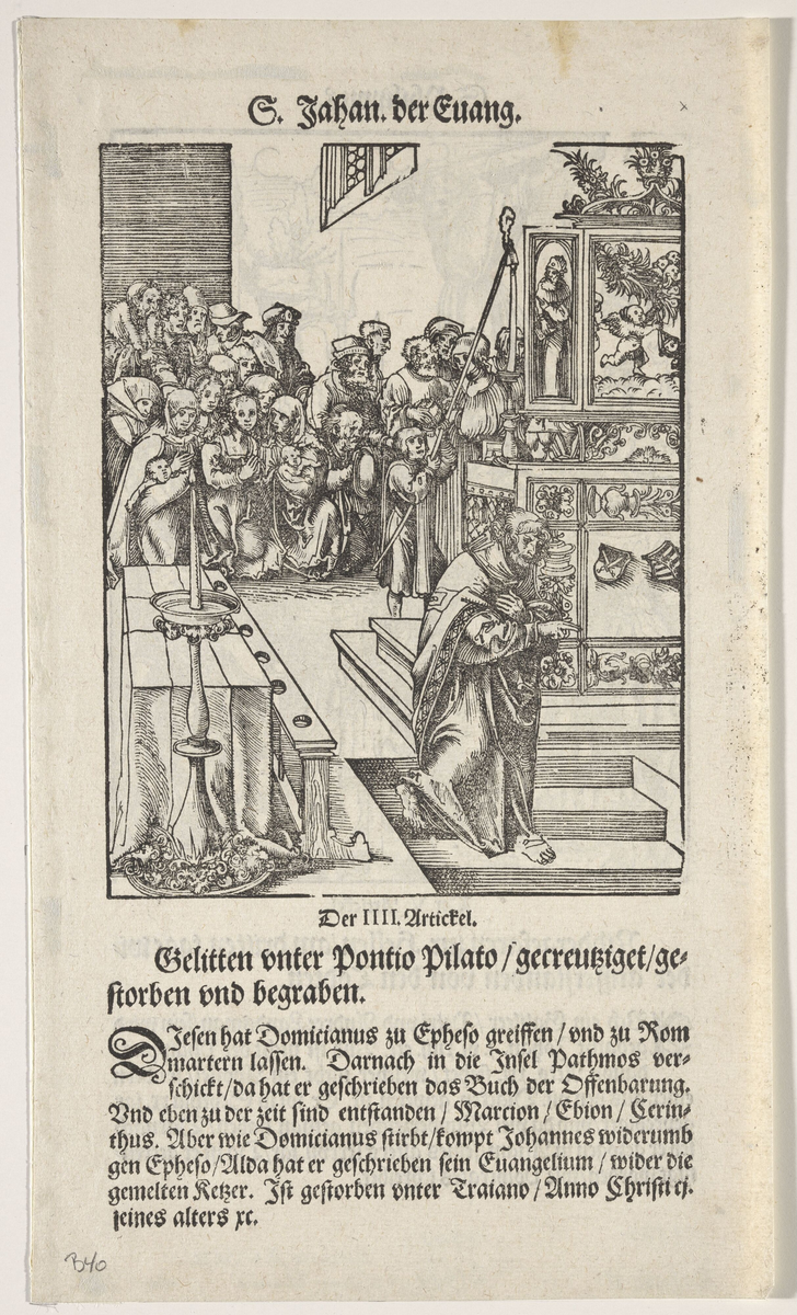 Evangelisten Johannes' martyrium [Grafikk]