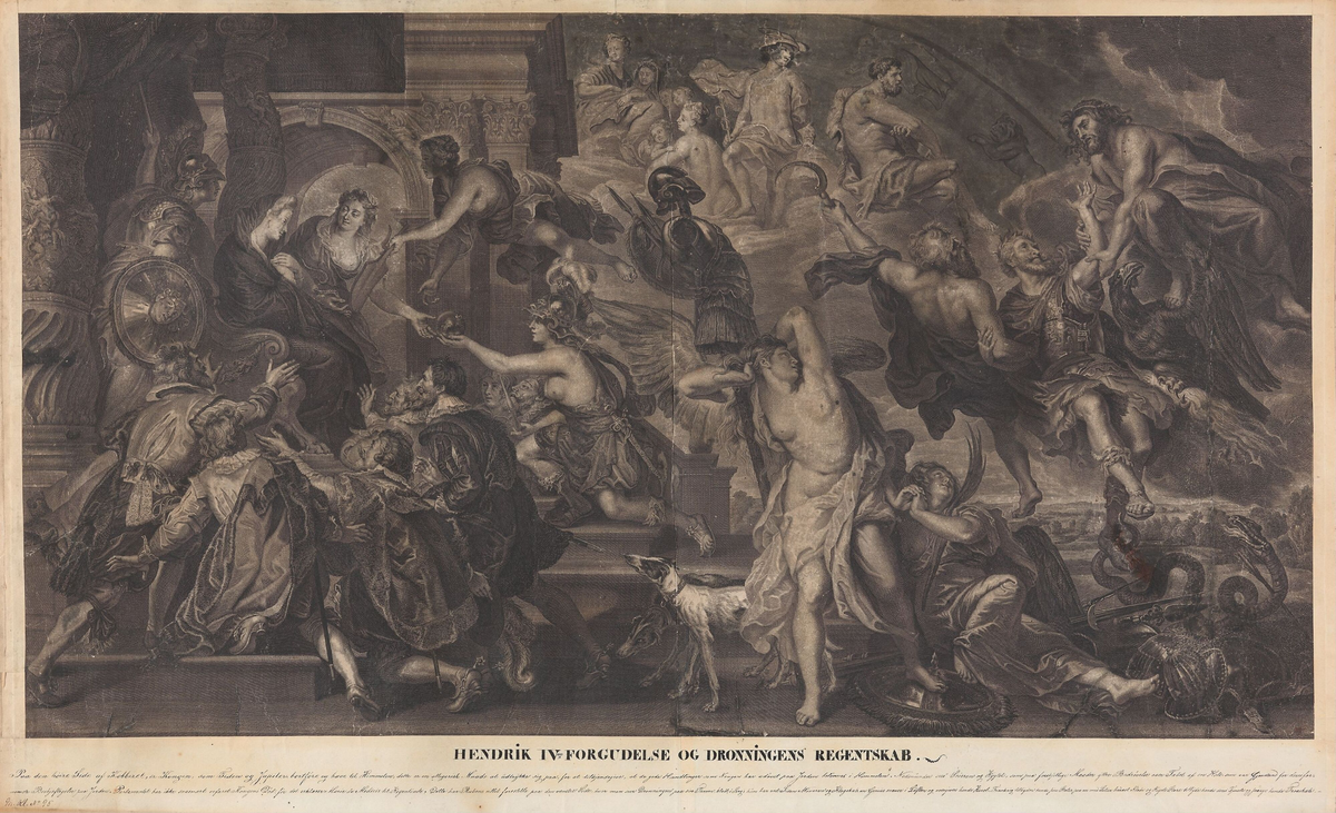 Henrik IVs apoteose og proklameringen av Maria de' Medicis regentskap den 14. mai 1610 [Grafikk]