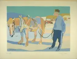 Bonde med hest [Grafikk]