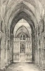 Forslag til orgel i Nidarosdomen [Interiørperspektiv]