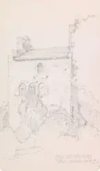 Hus ved Hästnes nær Visby [Tegning]