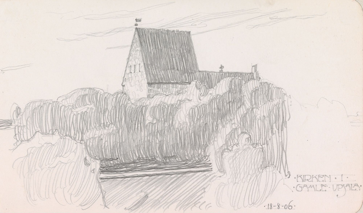 Kirken i Gamle Uppsala [Tegning]