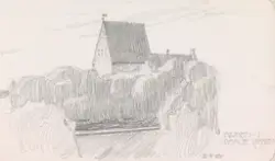 Kirken i Gamle Uppsala [Tegning]