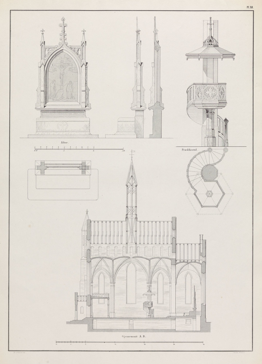 Mursteinkirke med 530 plasser [Grafikk]