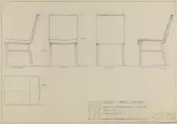 Sikkerhetsrådets sal, skjema av sekretariatets stoler [Utkas