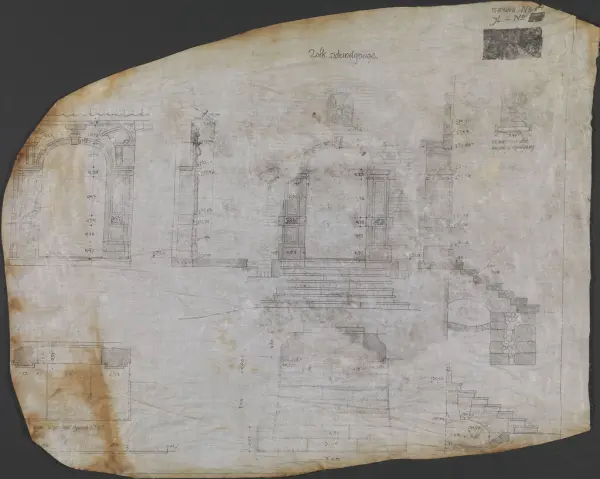 Sjømannsskolen i Tønsberg. Oppriss [Detalj]