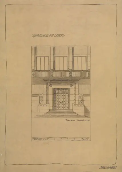 Brede seil. Sjømannskole på Ekeberg [Oppriss]