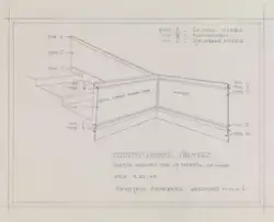 Sikkerhetsrådets sal, skisse som viser bruk av marmor [Skiss