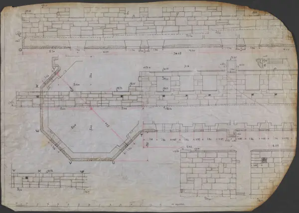 Sjømannsskolen i Tønsberg. Plan og oppriss [Arbeidstegning]