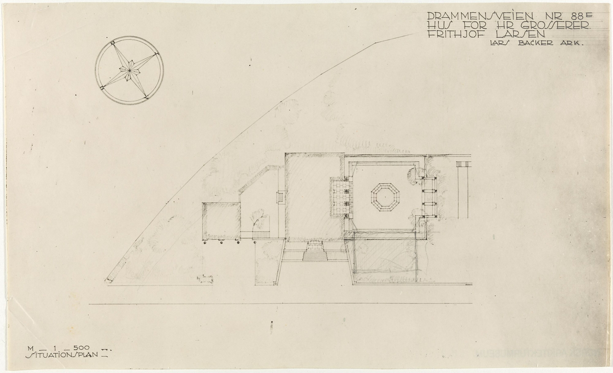 Villa for grosserer Frithjof Larsen [Plantegning]