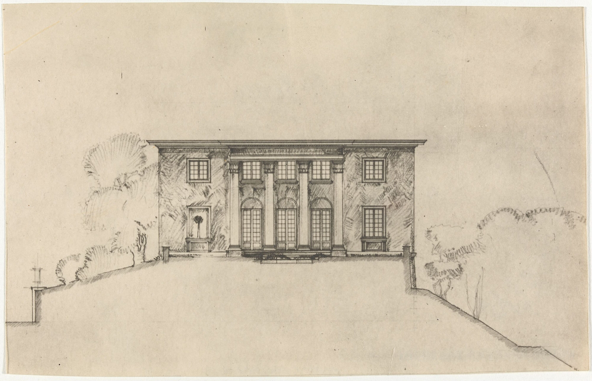 Villa for grosserer Frithjof Larsen [Fasadeoppriss]