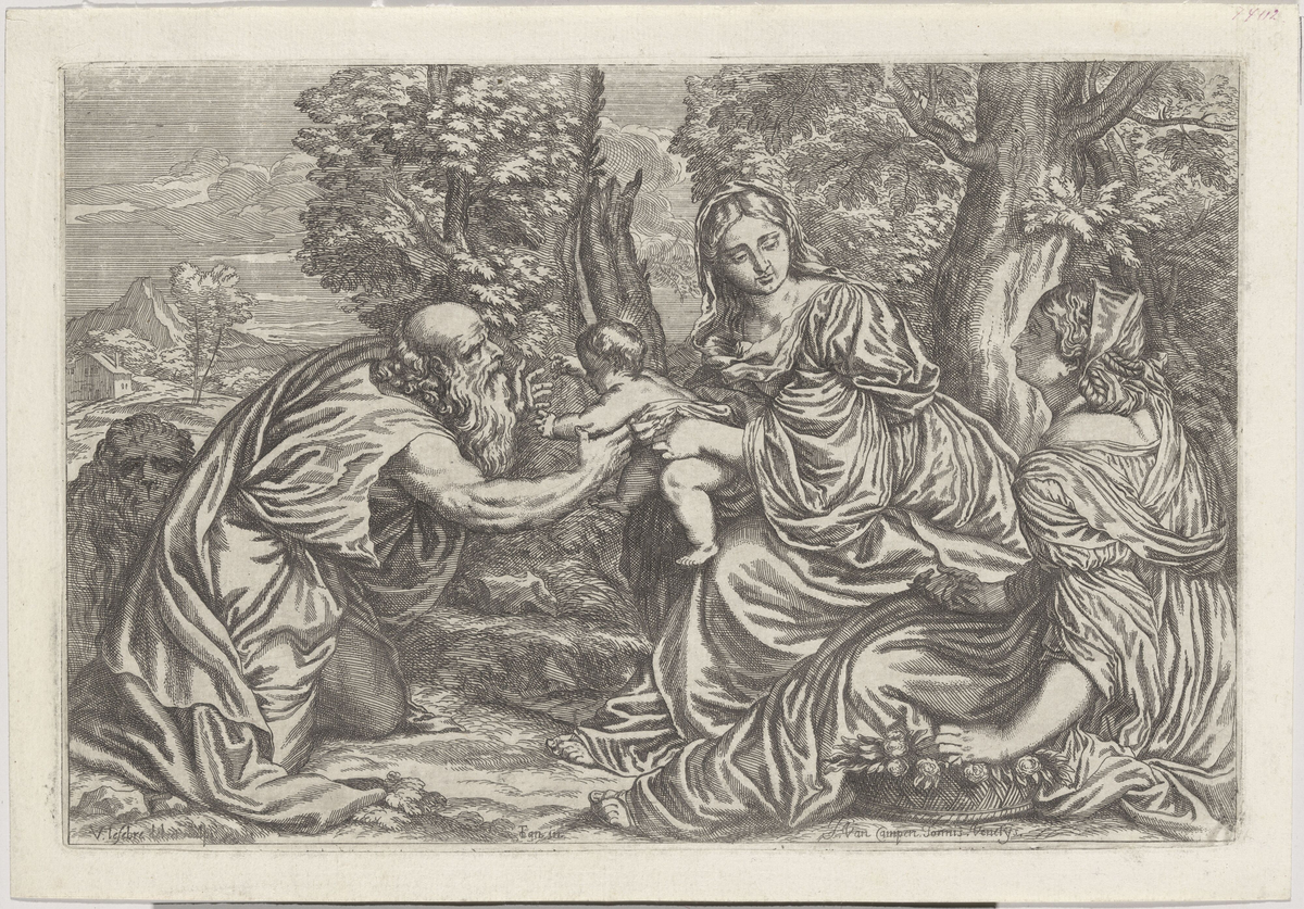 Maria og barnet med Dorothea og Hieronymus [Grafikk]