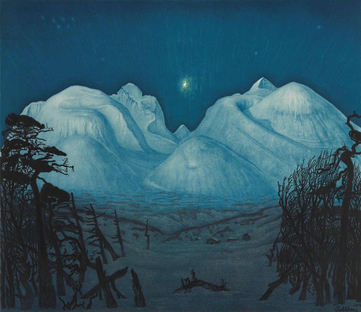 Vinternatt i Rondane [Grafikk]