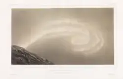 Nordlys sør for Bossekop, 6. januar 1839, kl. 18.04 [Grafikk