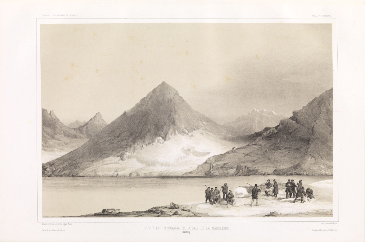 Andre panorama over Madeleinebukta [Grafikk]