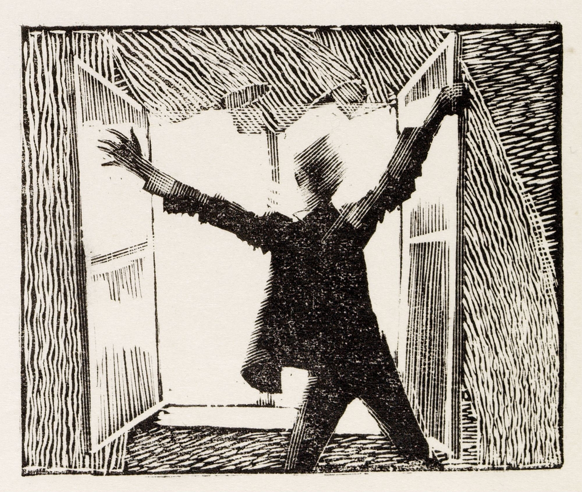 Johannes foran åpent vindu [Grafikk]