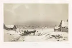 Utsikt over Mojaïsk, den 31. januar 1840 (Russland) [Grafikk
