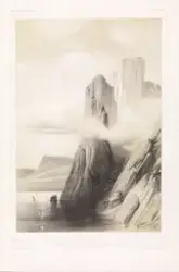 Klippe sør for Hornvika ved Nordkapp [Grafikk]