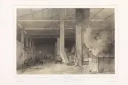 Det indre av fabrikken i Kåfjord [Grafikk]