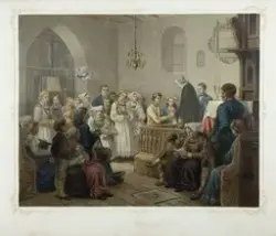 En brudevielse [Grafikk]