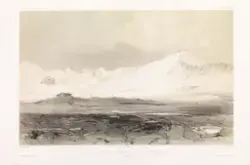 Femte panorama over Bellsund med hytte og russisk kirkegård 