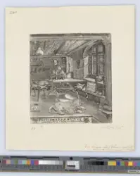 Hieronymus i skrivestuen [Grafikk]