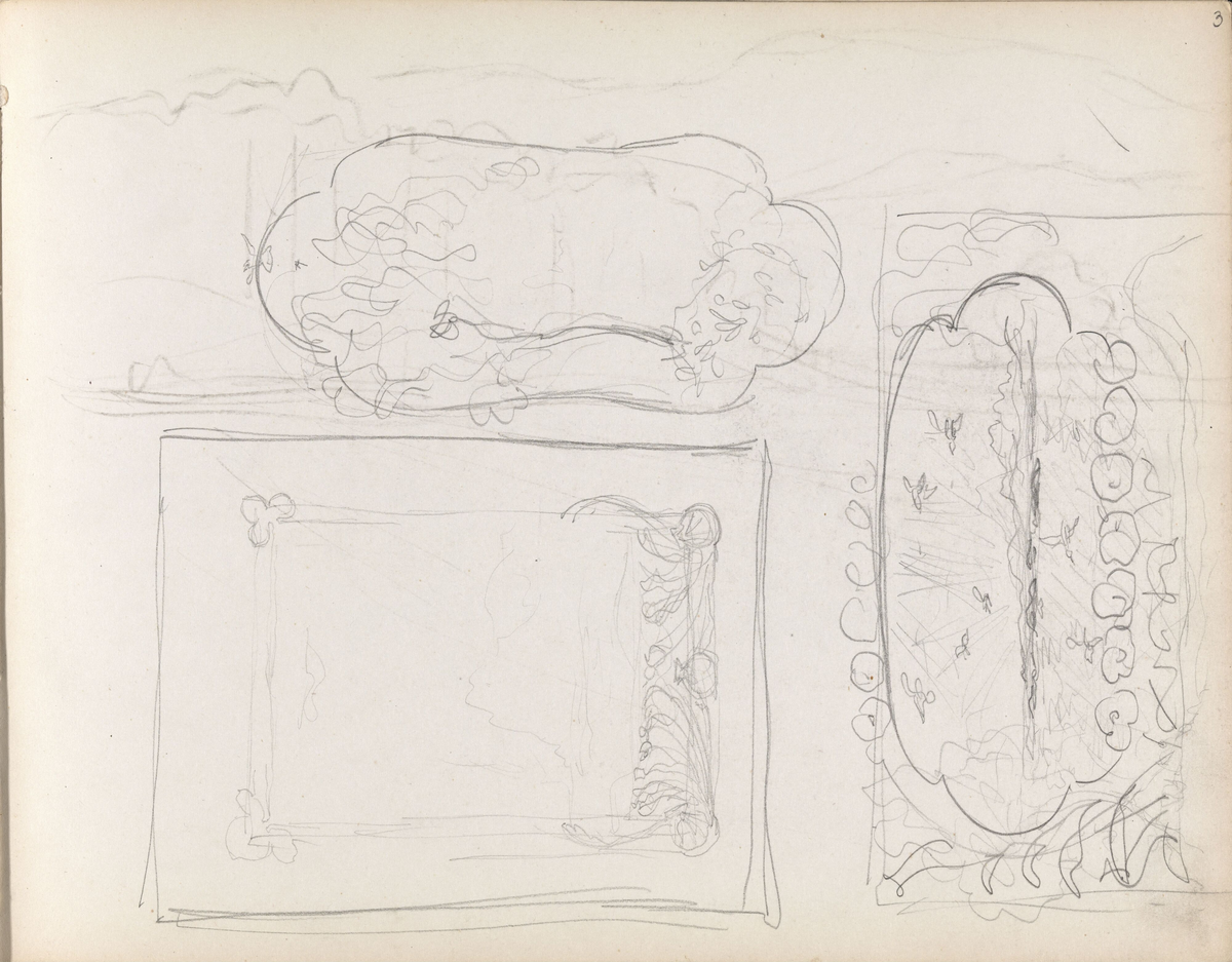 Utkast til illustrasjoner [Tegning]