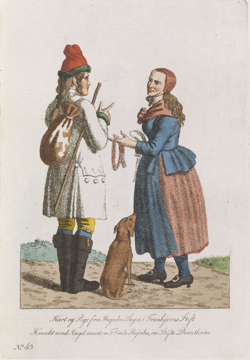 Mann og kvinne fra Rennebu [Grafikk]