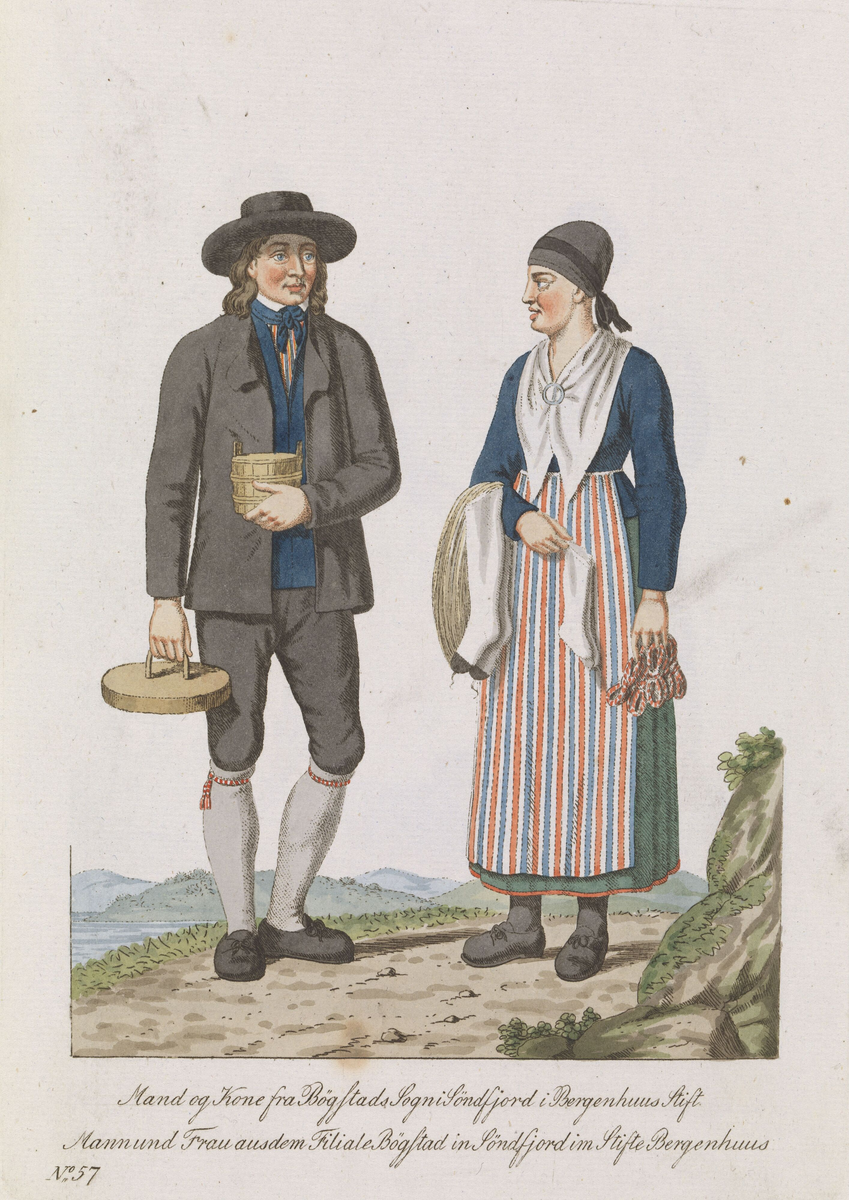 Mann og kvinne fra Bygstad [Grafikk]