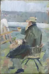 Christian ved staffeliet [Maleri]