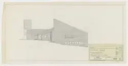 Stovner kirke, fasade mot nord [Fasadeoppriss]