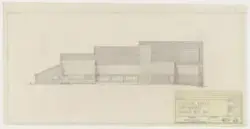 Stovner kirke, fasade mot øst [Fasadeoppriss]