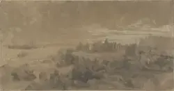 Vikinger reiser bautasteiner over de falne [Tegning]