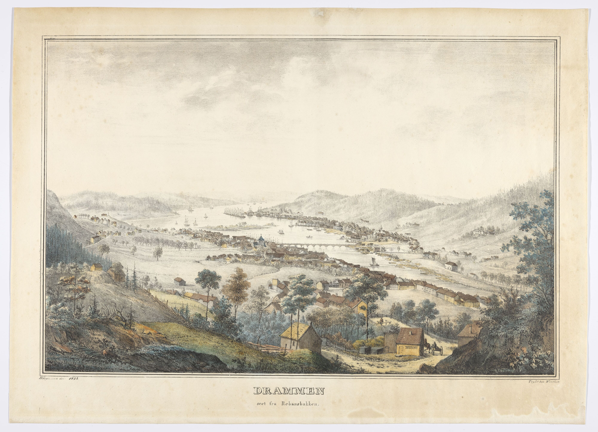 Utsikt over Drammen [Grafikk]