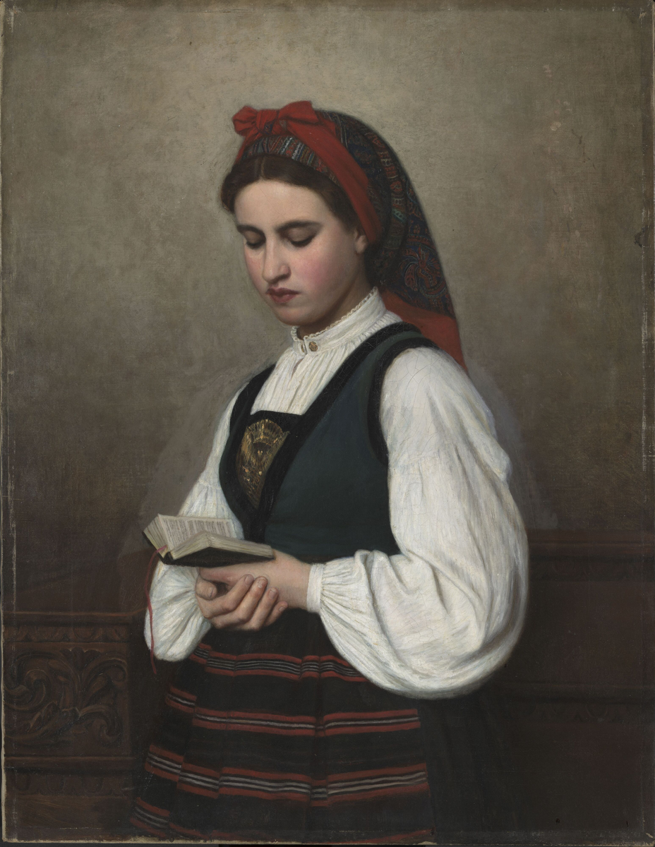 En norsk bondepike [Maleri]