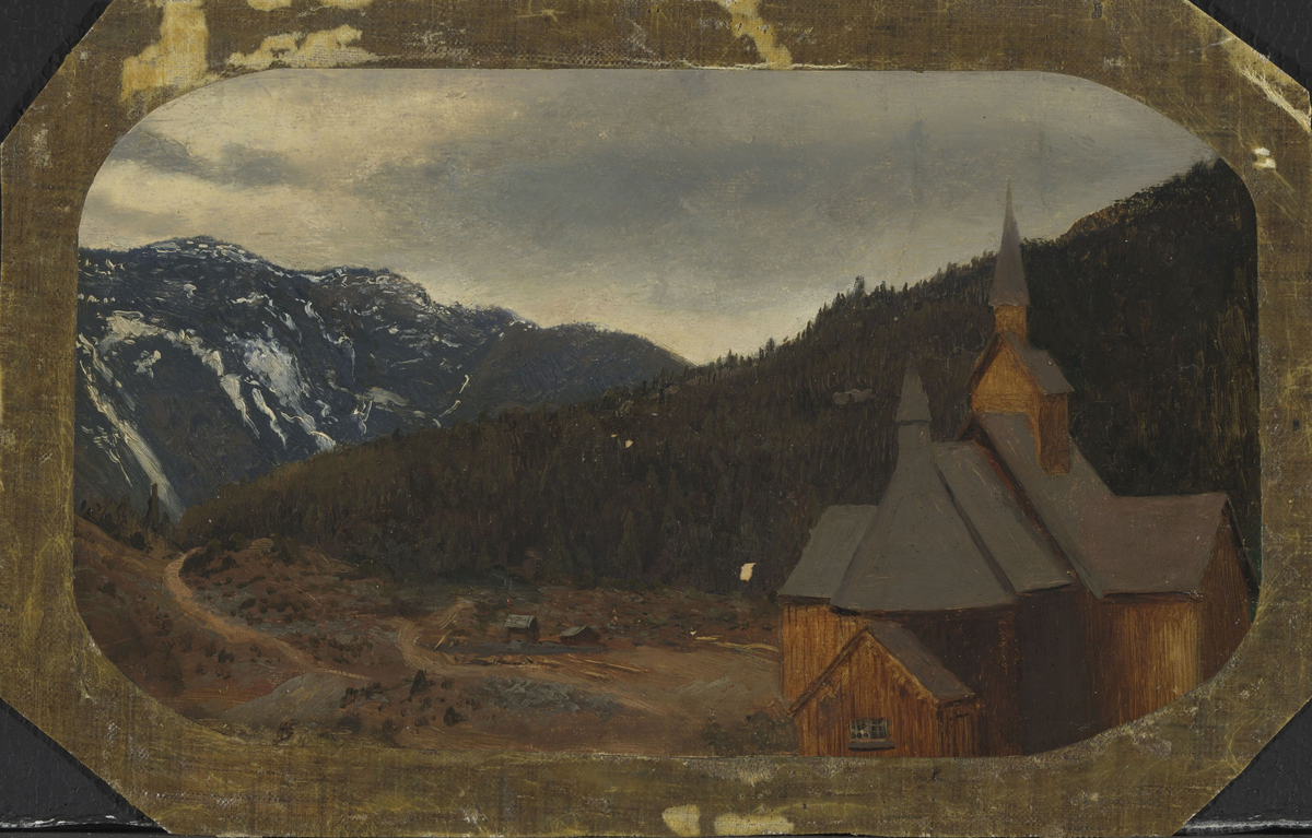 Nes stavkirke [Maleri]