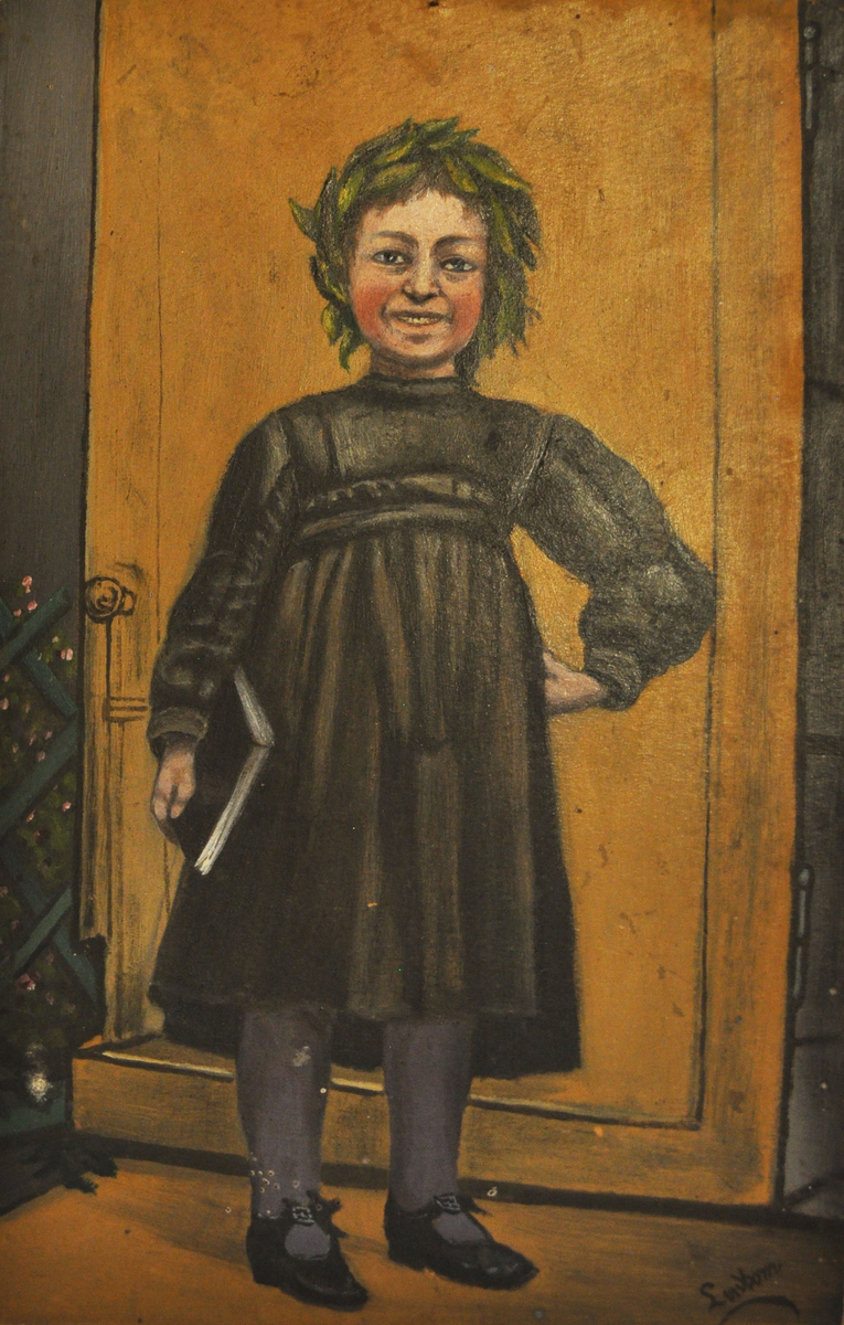 Porträtt av Valborg Franck som barn.