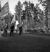 Svenska Flaggans dag, 6/6 1941. 
Inmarsch med fanor m.m., på Värendsvallen.