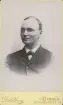Porträtt av Ludvig Bergström f. 1857-92 (enligt text baksida kort).
