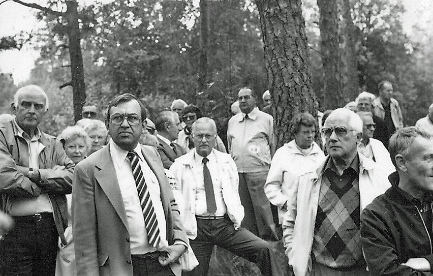 P 4 kamratförenings medlemsresa till Dalsland i augusti 1985. Rolf Johansson närmast till vänster.