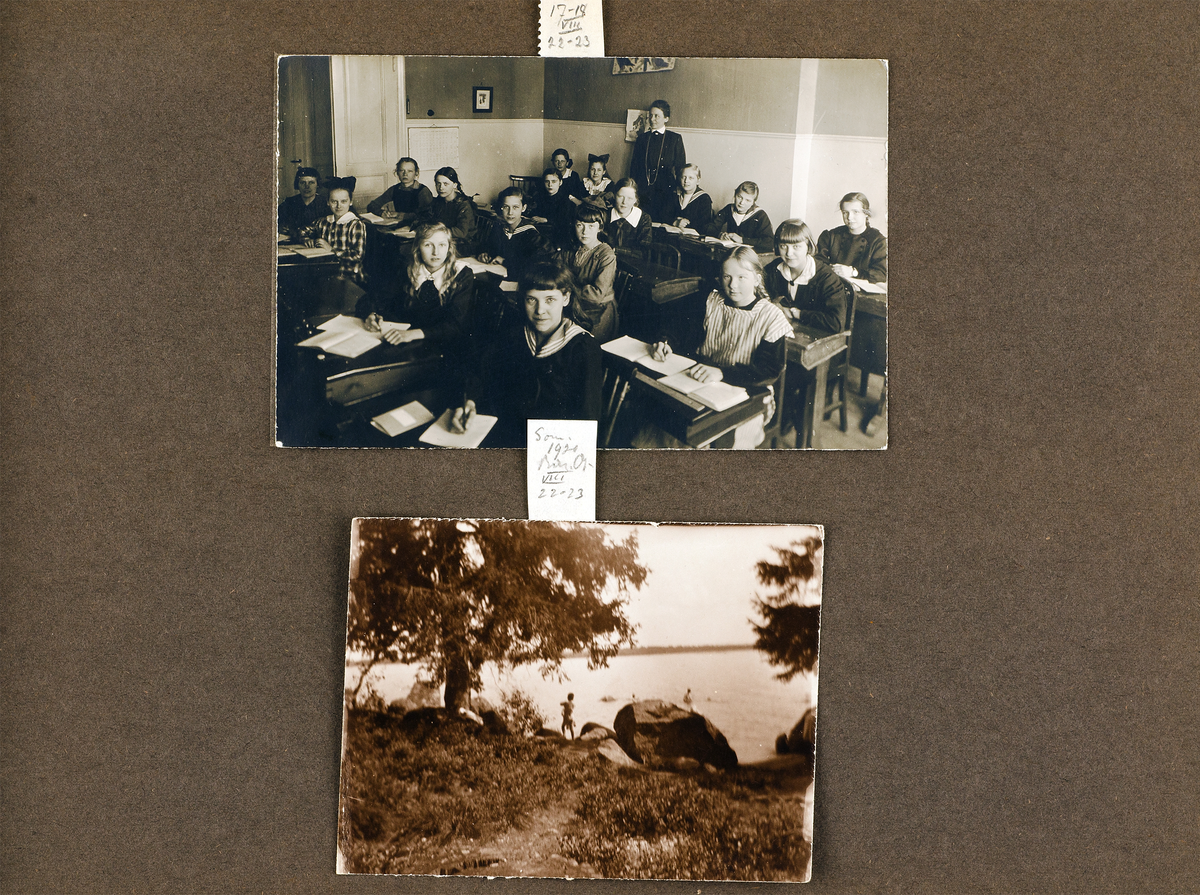 Lärare och elever vid Lindska skolan, kvarteret Ubbo, Uppsala