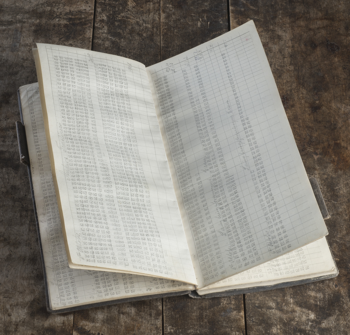 Telleboken tilhørte Selma Dammyr som var den eneste kvinnen blant mannskapet ved Otteidkanalen. Boken er påbegynt 21. september 1928. Ut fra teksten kan kan man lese om hvilke mengder av tømmer som ble fraktet opp i Skinnarbutjernet, hvor det ble skilt fra hverandre og deretter telt for så å bli fraktet videre. Tellingen foregikk ved at hver tømmerstokk blir markert med en strek, slik at flere streker først danner en firkant, som så får et kryss i seg. Telleboken gir et godt, direkte inntrykk av hvordan driften på stedet foregikk. I boken kan vi for eksempek lese at det den 21. september var Sagbruksforeningens tømmer som skulle fraktes gjennom kanalen. Cellulosetømmer og sliptømmer ble skilt i tjernet og telt opp. Andre klassifikasjoner av tømmer og aktører som benevnes i telleboken, er Ankers sliptømmer, Ankers tresliperi, sagbruksforeningen furu, Sagbruksforeningens cellulosetømmer og sliptømmer til Ørje Bruk.