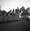 Svenska Flaggans dag, 6/6 1941. 
Inmarsch med Växjös lottakår på Värendsvallen.