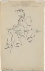 Mann som tegner [Tegning]